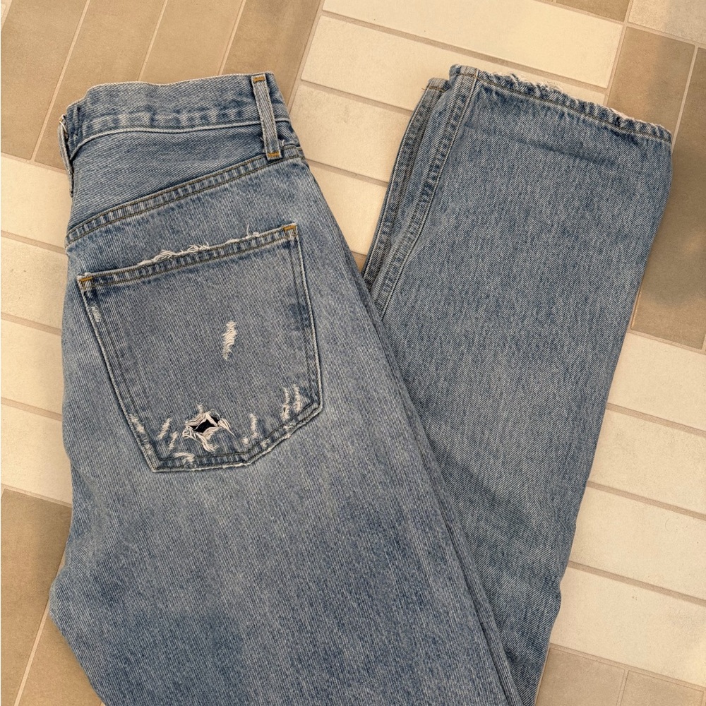 Agolde Light Blue Ripped Jeans - Picture 3 of 5